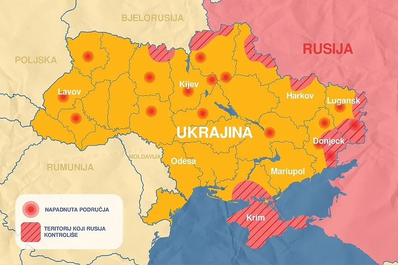 Šta do sada znamo o ruskoj agresiji na Ukrajinu: Napad sa svih strana