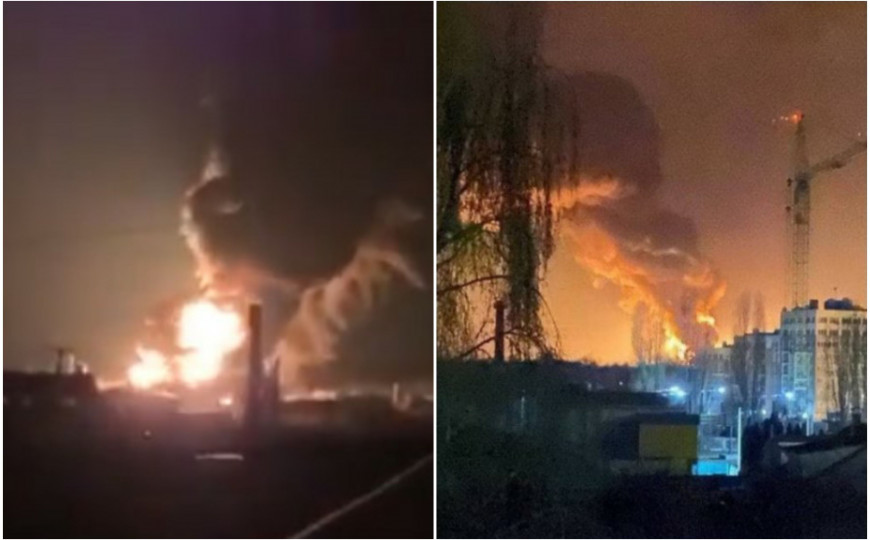 Pogođen depo nafte blizu Kijeva: Zaprepašćujući snimci eksplozije na društvenim mrežama 