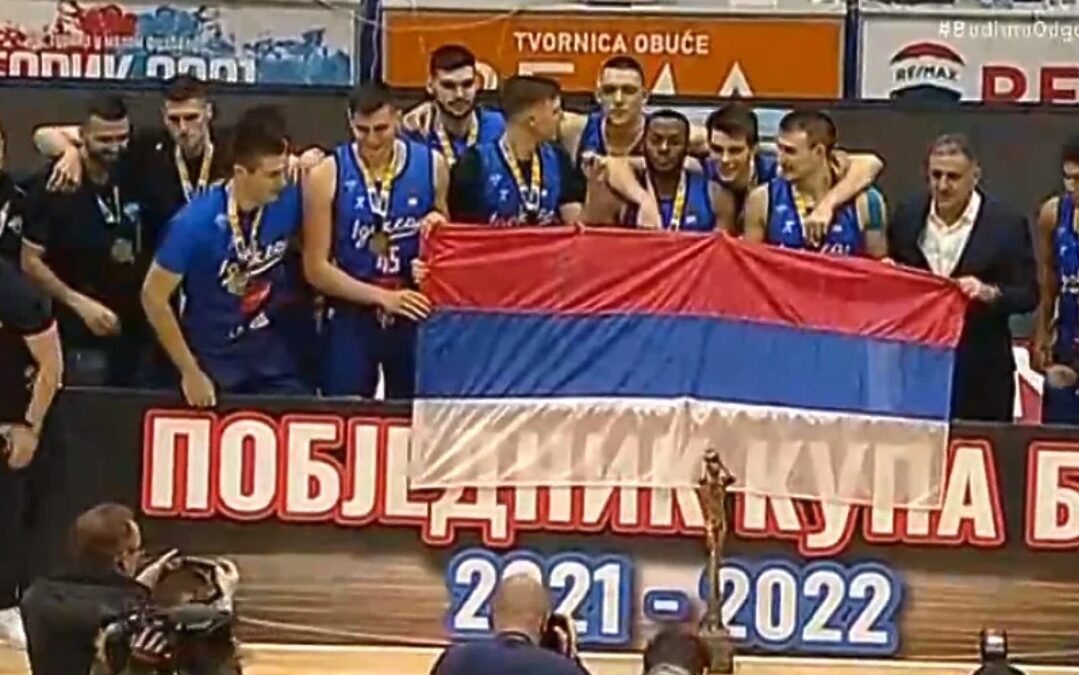 Sramotan potez košarkaša Igokee, osvajanje Kupa BiH proslavili uz zastavu RS-a