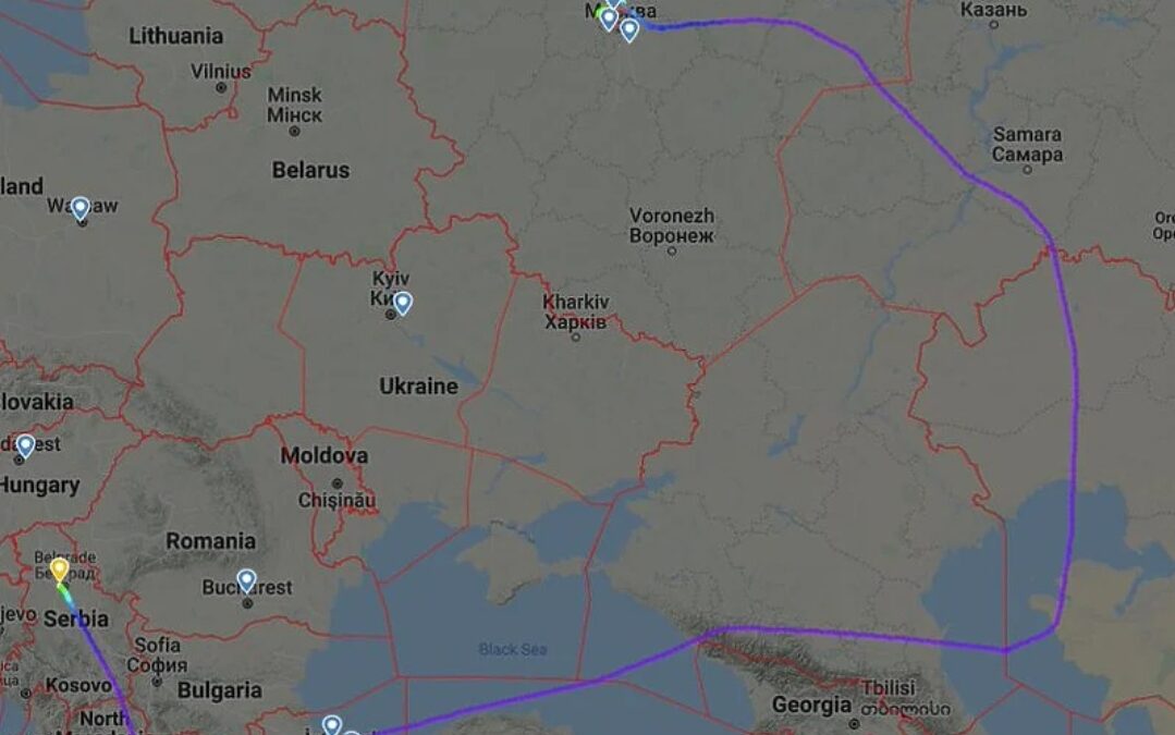 Posljedica sankcija: Avion od Beograda do Moskve letio preko Kazahstana, let trajao skoro šest sati