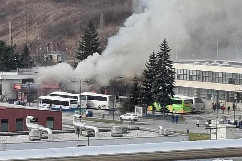 Požar na autobuskoj stanici u Sarajevu