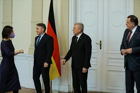 Šefica njemačke diplomatije stigla u Predsjedništvo BiH, čekala se reakcija Milorada Dodika…