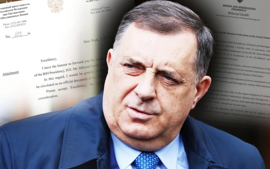 Skandalozno: Dodik preko ruske misije pisao UN-u i tvrdio da je BiH neutralna o ratu u Ukrajini